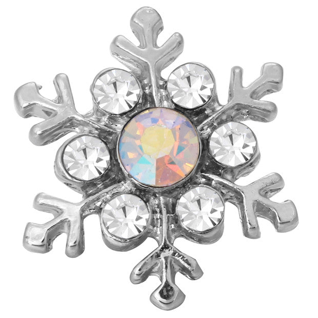 "Enchanted Frost: Rhinestone Snowflake Snap Buttons for Holiday Glam"