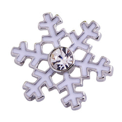 "Festive Frost: Enchanting Rhinestone Snowflake Snap Buttons for Holiday Elegance" 18MM Button