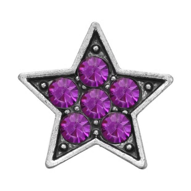 "Stellar Sparkle: 12mm Rhinestone Star Snap Button"- 12MM