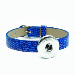"Versatile Leather Snap Button Bracelet - Customize Your Style"(Multiple Colors and Styles)