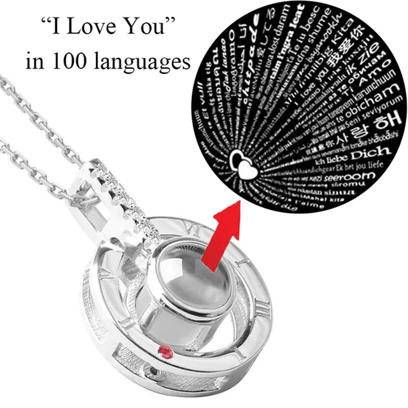 Projection Necklace, 100 Languages - I love you Necklace, Projection Necklace, Promise Necklace