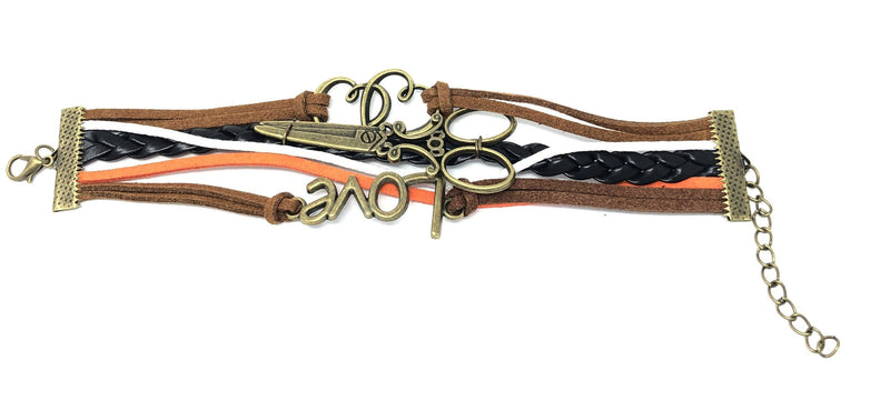 Orange/Brown Multi Layer Bracelet (Hair Stylist)