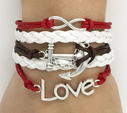 Love "Multilayered Adjustable Charm Bracelet"(1pc)