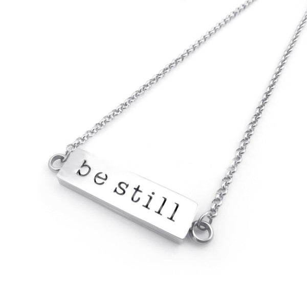 "Be Still" Aromatherapy Essential Oil Diffuser Locket Necklace
