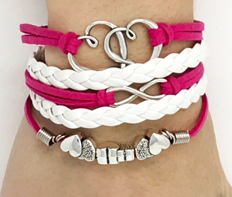 Hot Pink Multi Layer Bracelet