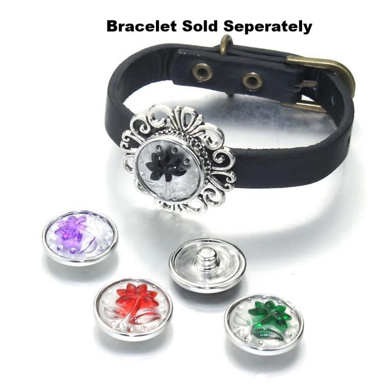 "Eternal Rose: Exquisite Snap Button - Add Timeless Elegance to Your Snap Jewelry Collection"- 18mm