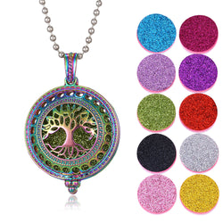 Tree Of Life Aromatherapy Essential Oil Diffuser Locket Necklace