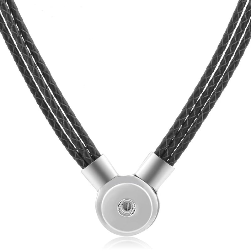 Leather Necklace with Magnet Pendant