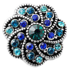 "Dazzling Kaleidoscope: 18mm Colorful Rhinestone Snap Button"- 18mm Snap Button