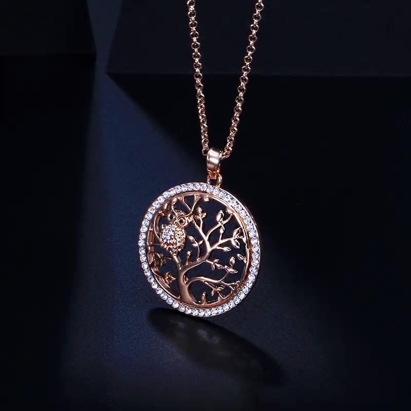 OWL Tree Of Life Necklace- (Rose Gold - Silver - Gold)