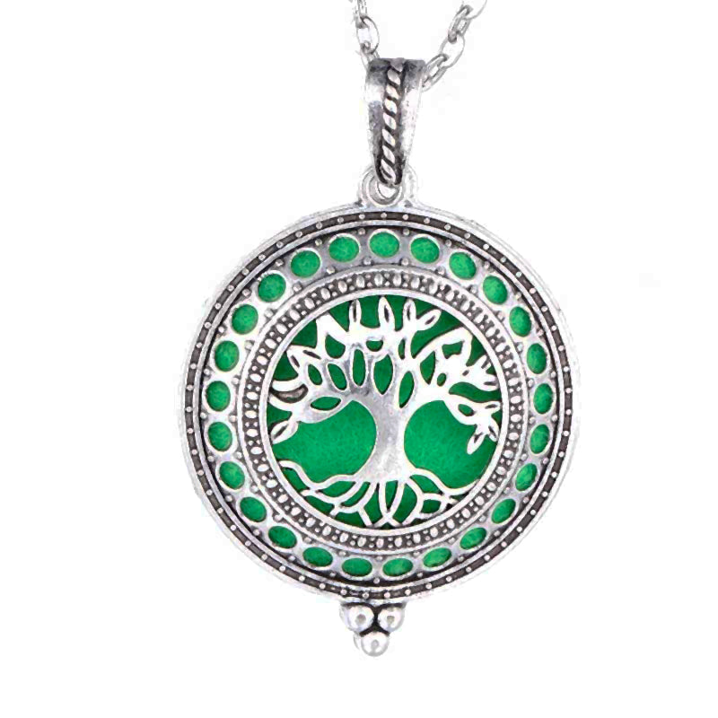 Tree of Life Locket Aromatherapy Necklace - Essential Oil Diffuser