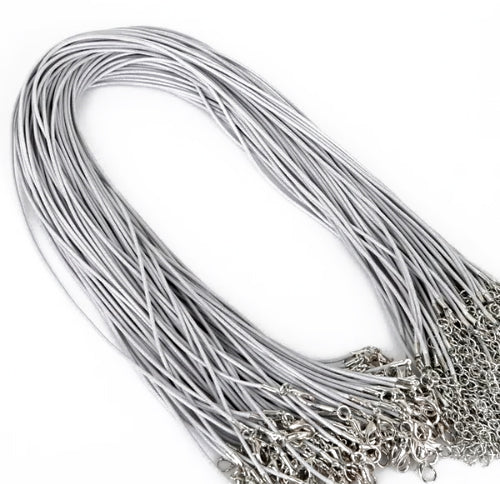 Leather Rope Cord Necklaces With Lobster Clasp - Multiple Colors