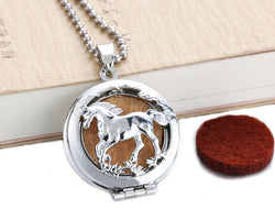 Horse Aromatherapy Diffuser Locket Necklace - Essential Oil Diffuser