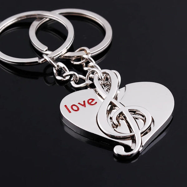 "Music of My Heart" Double Keychain