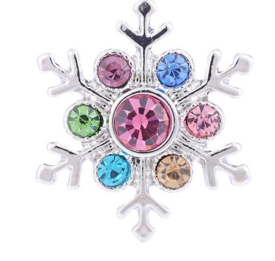 "Snowflake Sparkle: Rhinestone Snap Buttons for Holiday Elegance"