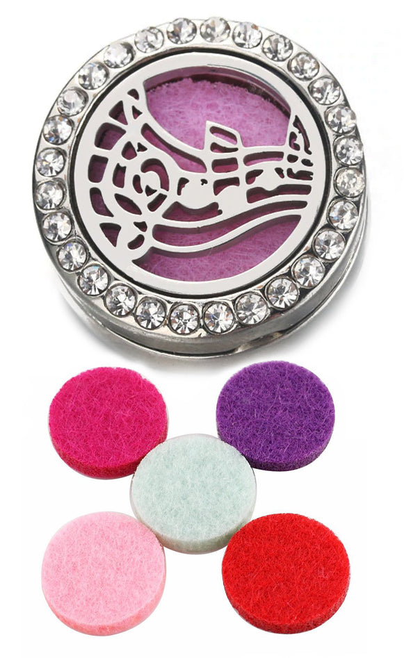 MUSICAL Aromatherapy/Essential Oil Snap Button-Fits 18mm Snap Button