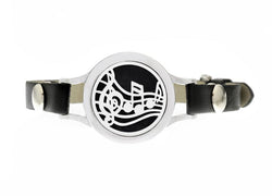 "MUSICAL" Aromatherapy Essential Oil Diffuser Locket Bracelet - 316L Stainless Steel