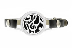 "MUSICAL NOTE" Aromatherapy Essential Oil Diffuser Locket Bracelet - 316L Stainless Steel