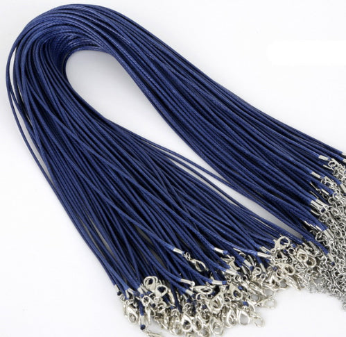Leather Rope Cord Necklaces With Lobster Clasp - Multiple Colors