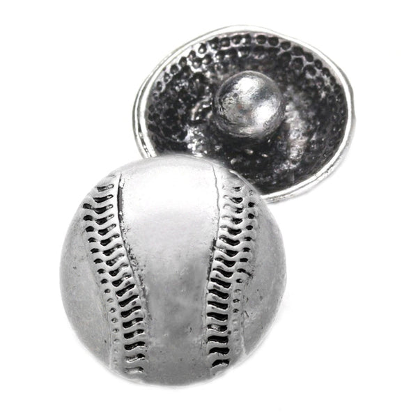 "Classic Baseball Snap Button - 18mm Size"(1pc)